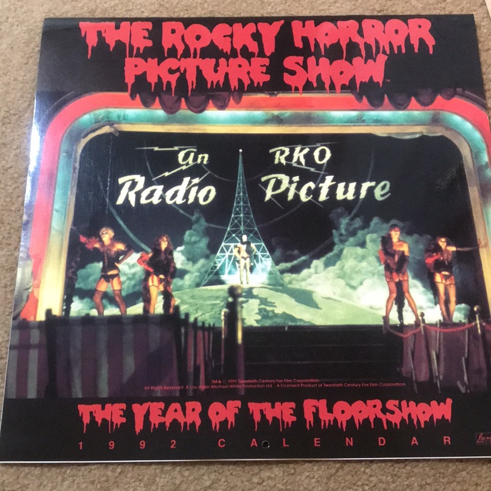 🌸NEW🌸 VTG Collectors Item Rocky Horror Picture Show Official 1992 Calendar